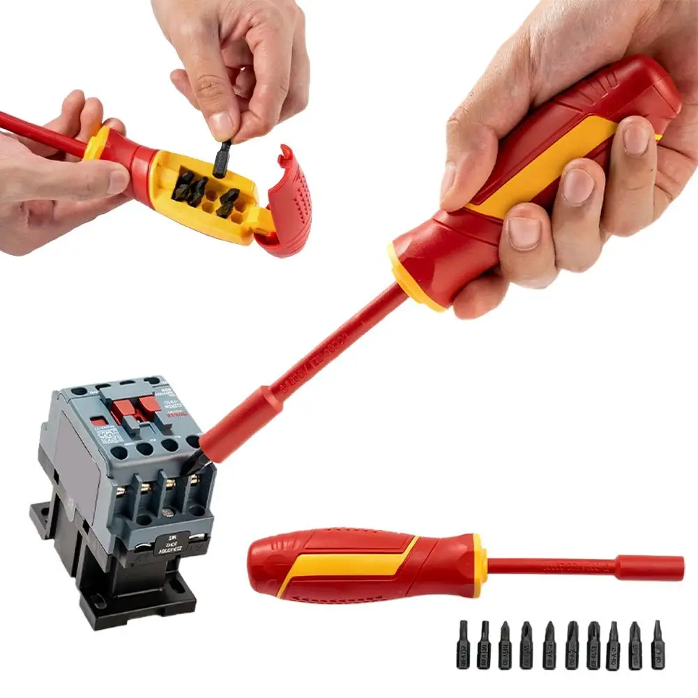 Insulated Screwdriver Set Multi-Purpose Electrician Hand Tools Magnetic Screw Driver Bits Precision Repair Tool Kit