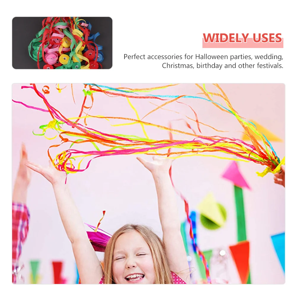 

6Pcs Hand Throw Streamers Party Throw Streamers Ribbon Colorful for Wedding Birthday Christmas Festival Celebration