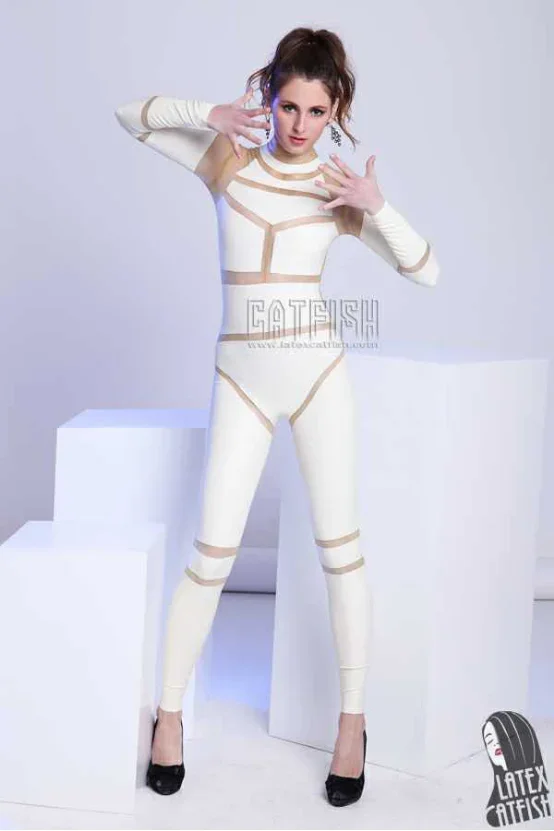 

100% Latex Rubber Gummi Racing Bodysuit Suit Ganzanzug Catsuit0.4MM S-XXL