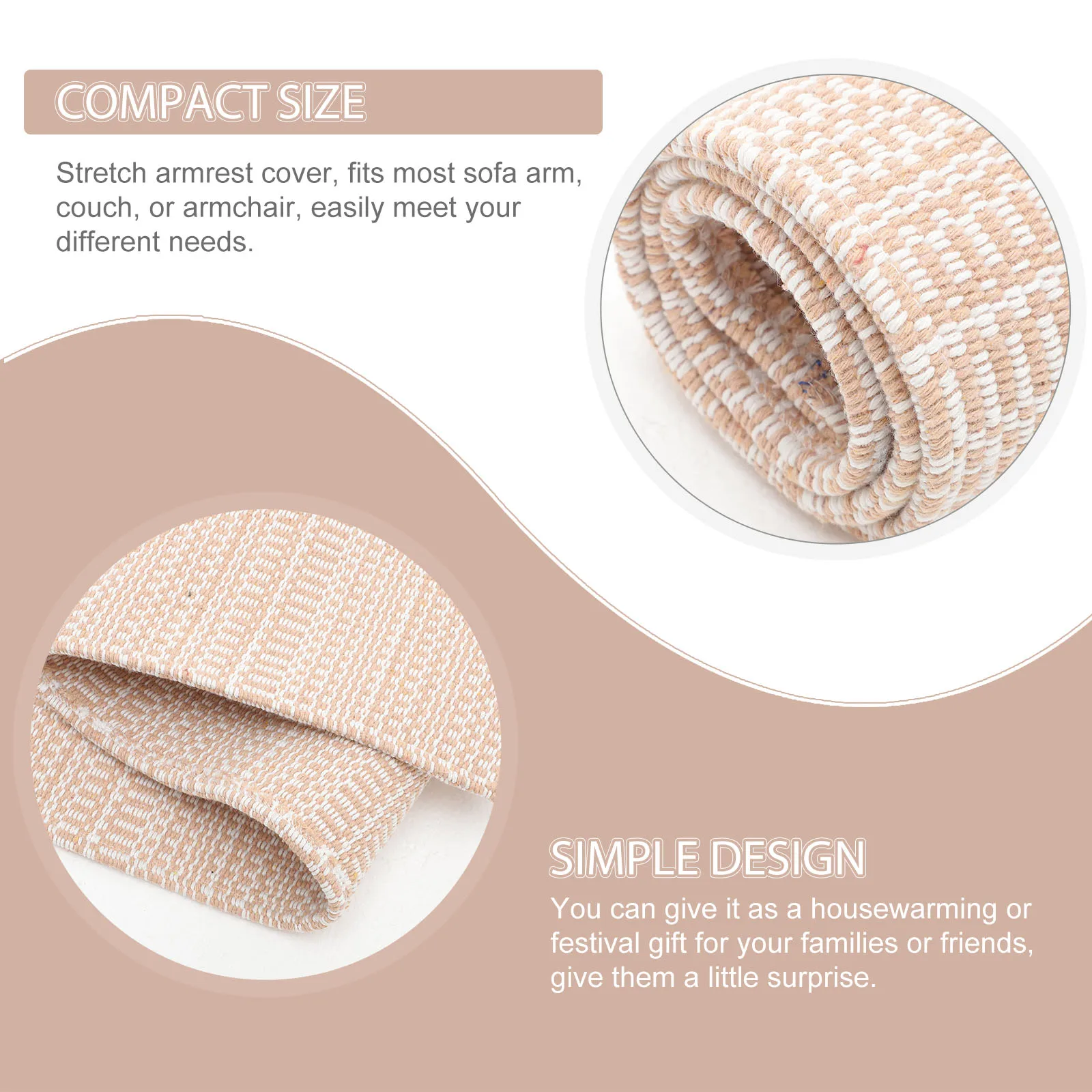 

Sofa Armrest Cover Non-Slip Thickened Linen Material Soft Comfortable Touch Skin Friendly Long Serving Sofa Armrest Cover