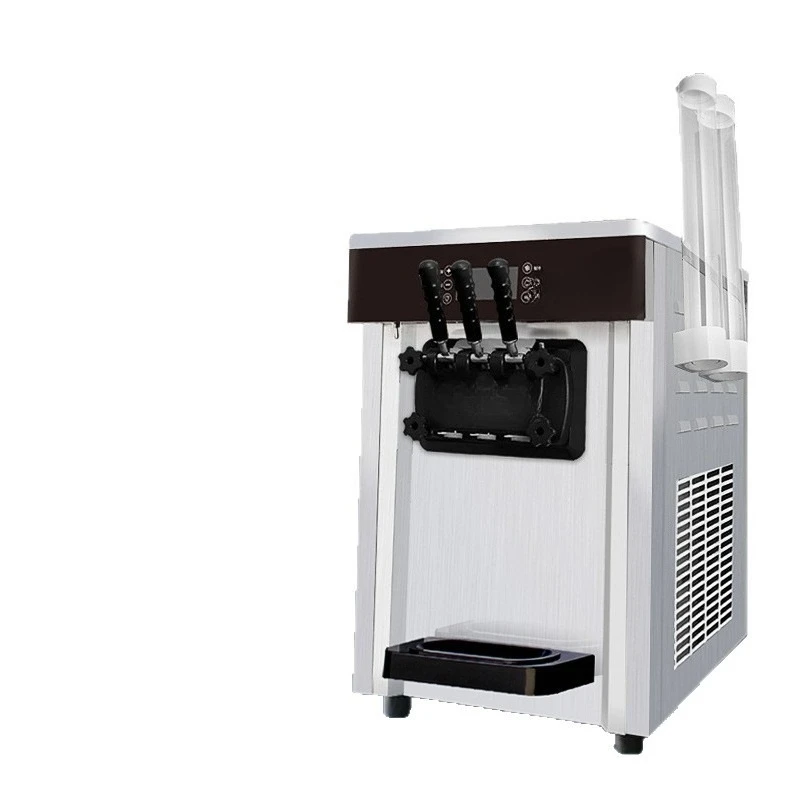 

Ice cream machine commercial fully automatic small desktop three-color cone soft ice cream machine commercial