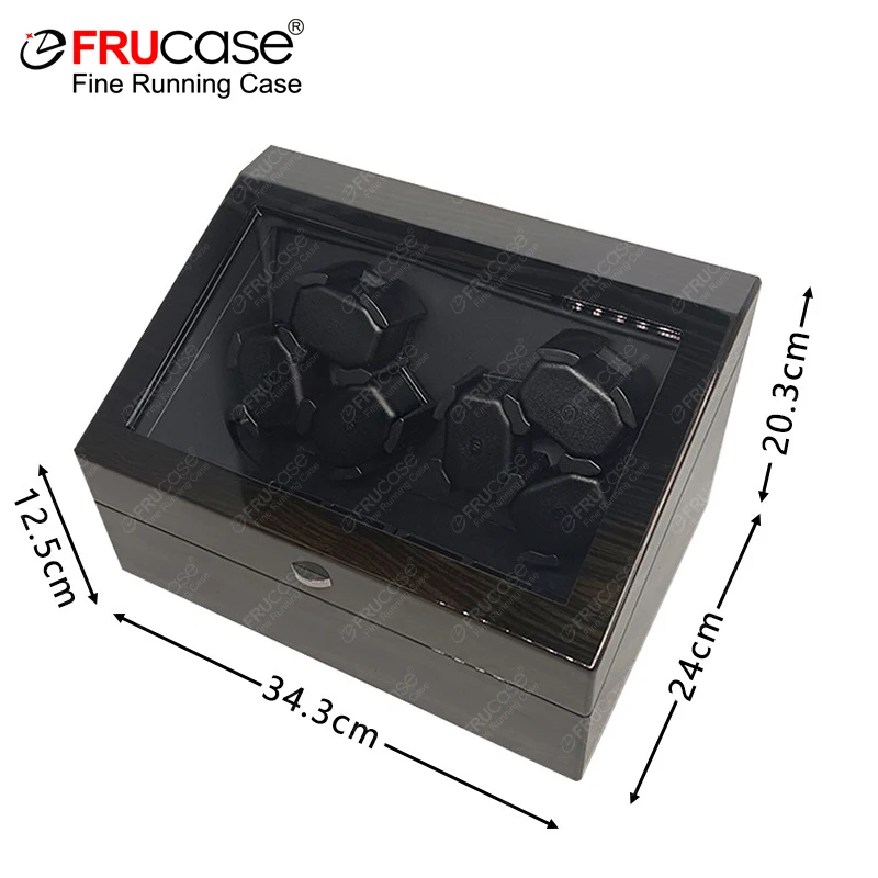 FRUCASE Wooden Watch Winder for automatic watches automatic winder 6 watches Golden sandalwood grain