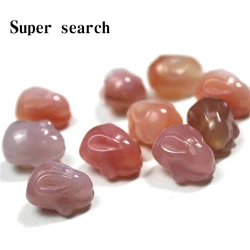 Natural Agate Bunny Shaped Hand Carved Bead Jade Pulp DIY Bracelet Necklace Woven Accessories Small Pendant Loose Beads