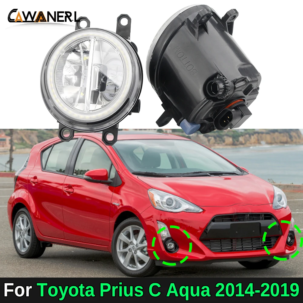 

2 шт. автомобильные светодиодные противотуманные фары Angel Eye DRL 30W H11 для Toyota Prius C Aqua 2014-2019