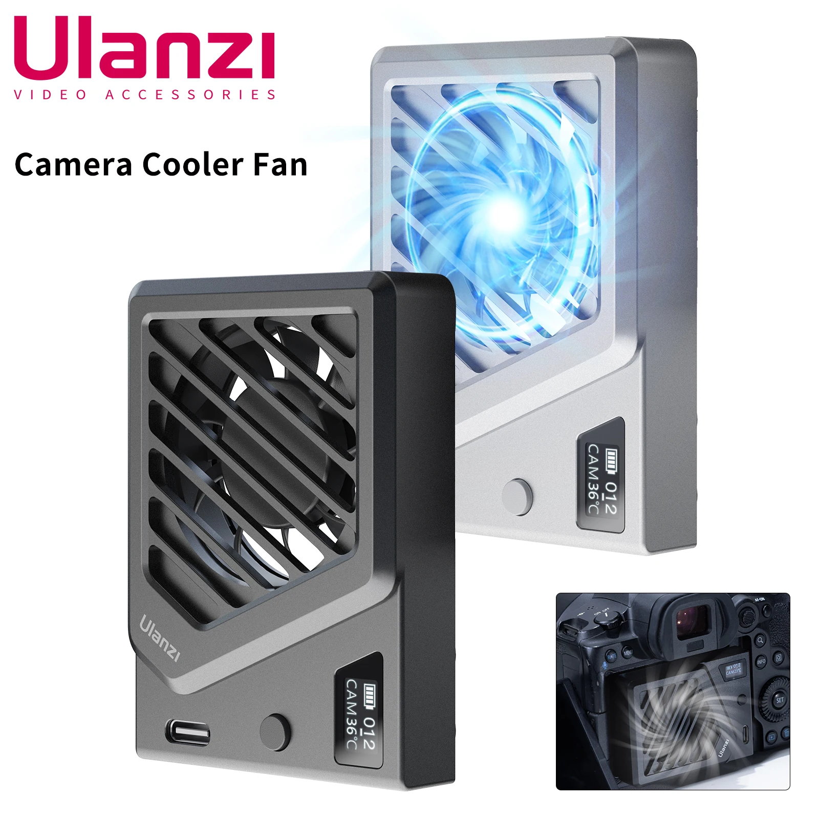 Ulanzi CA25 Camera Heat Sink Cooler Fan Cooling System For SLR Sony Canon Nikon Ultra-Silence Sucker High Speed Cooling Radiator