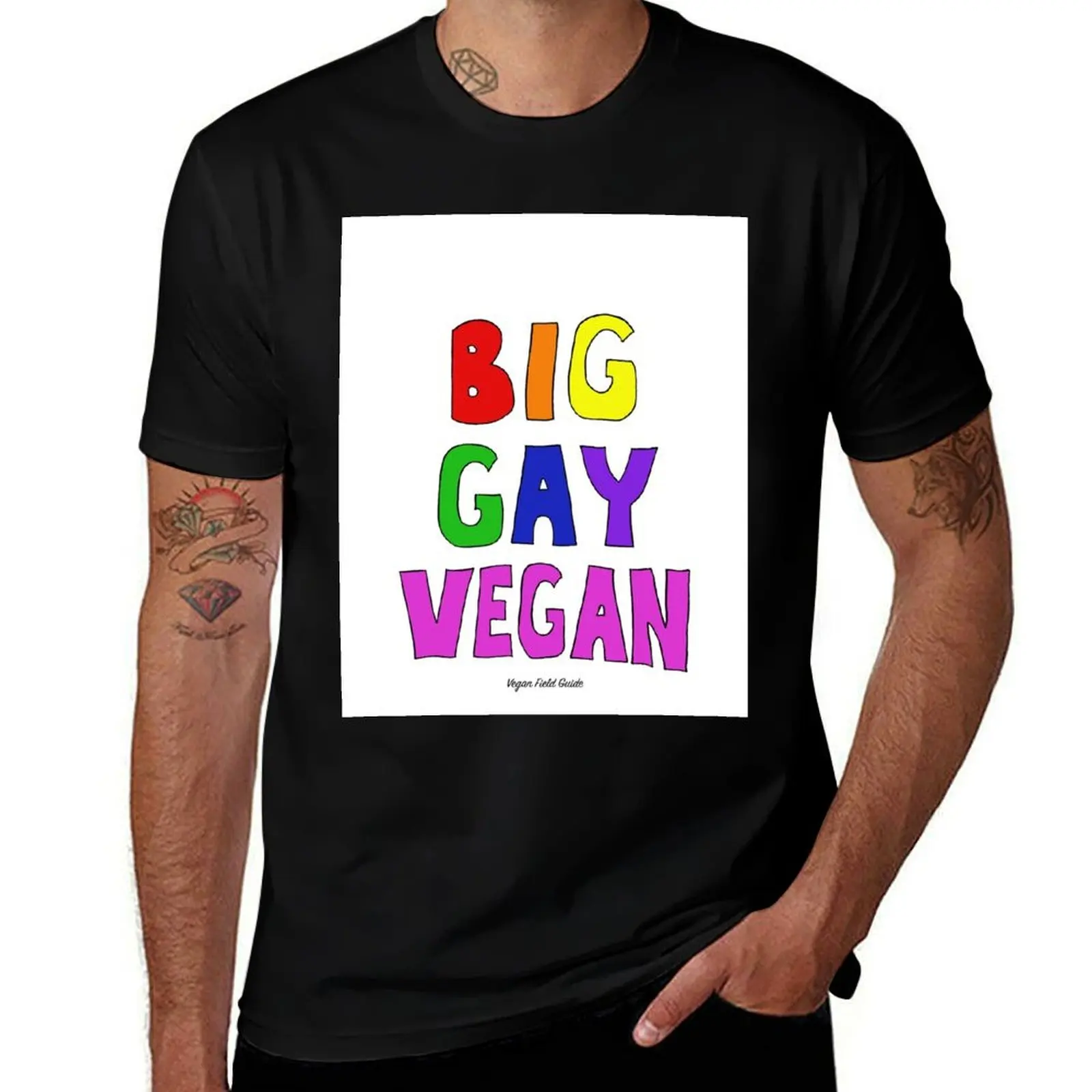 

Big Gay Vegan T-Shirt anime tshirt t shirts for man cotton
