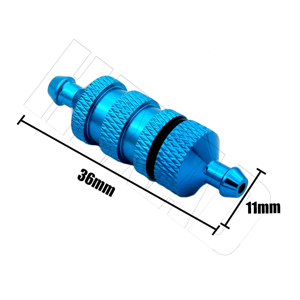 Hsp rc olie brandstoffilterlegering aluminium olie nitro brandstoffilter voor 1/8 1/10 schaal rc model auto 94122 upgrade onderdelen