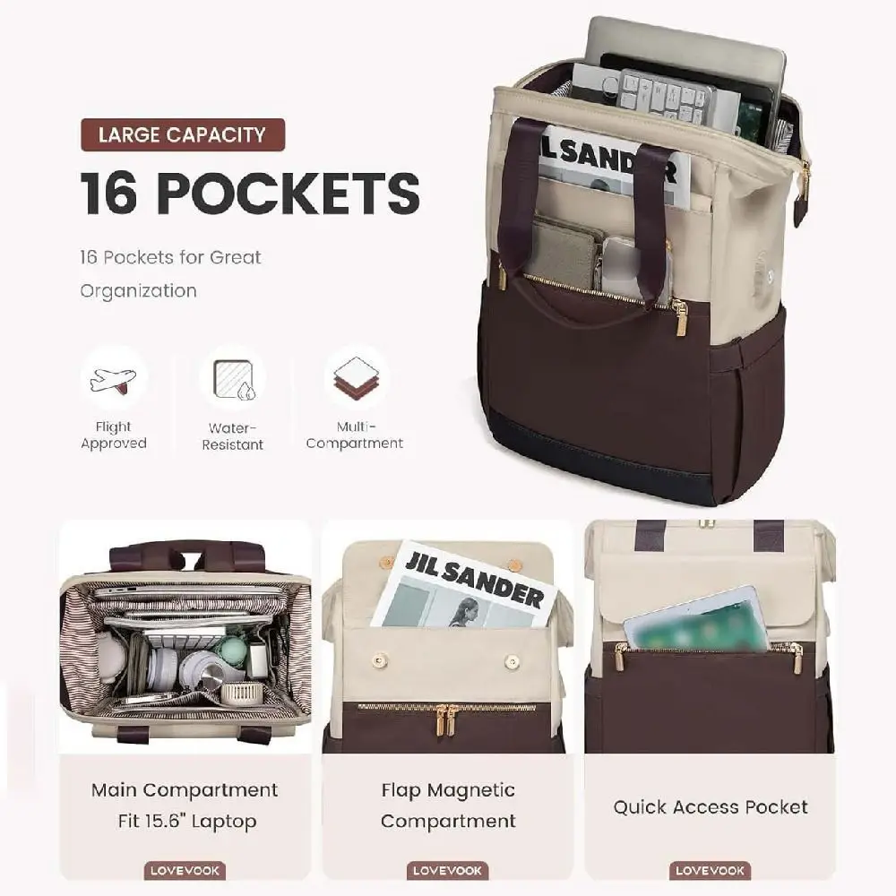 

Большой вместительный дорожный рюкзак для ноутбука, водонепроницаемая сумка через плечо с несколькими карманами для мамы, износостойкая многофункциональная