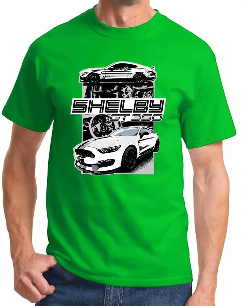 2016 20 Shelby Gt350 Mustang White Car Full Color Design T Shirt