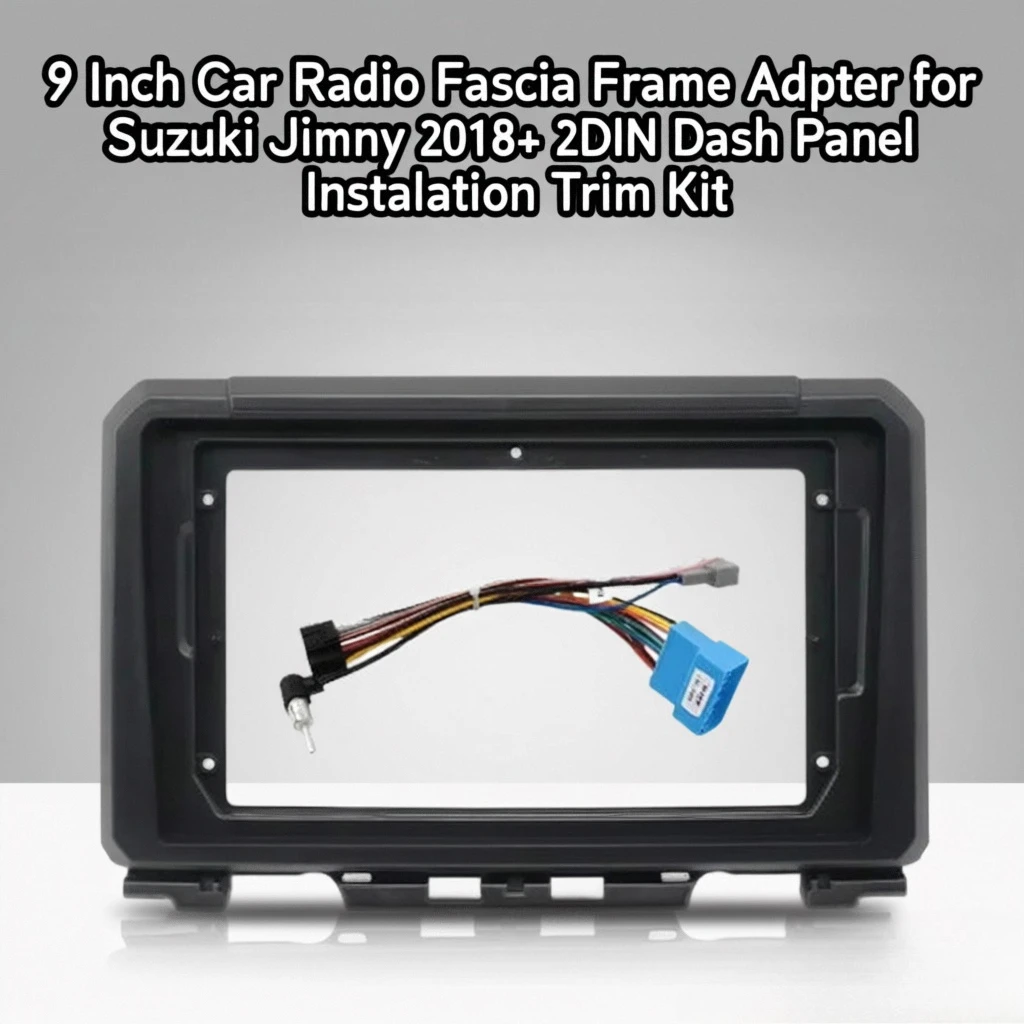 

9-дюймовый автомобильный радиоприемник, адаптер рамки для Suzuki Jimny 2018 + 2DIN, комплект отделки панели приборной панели