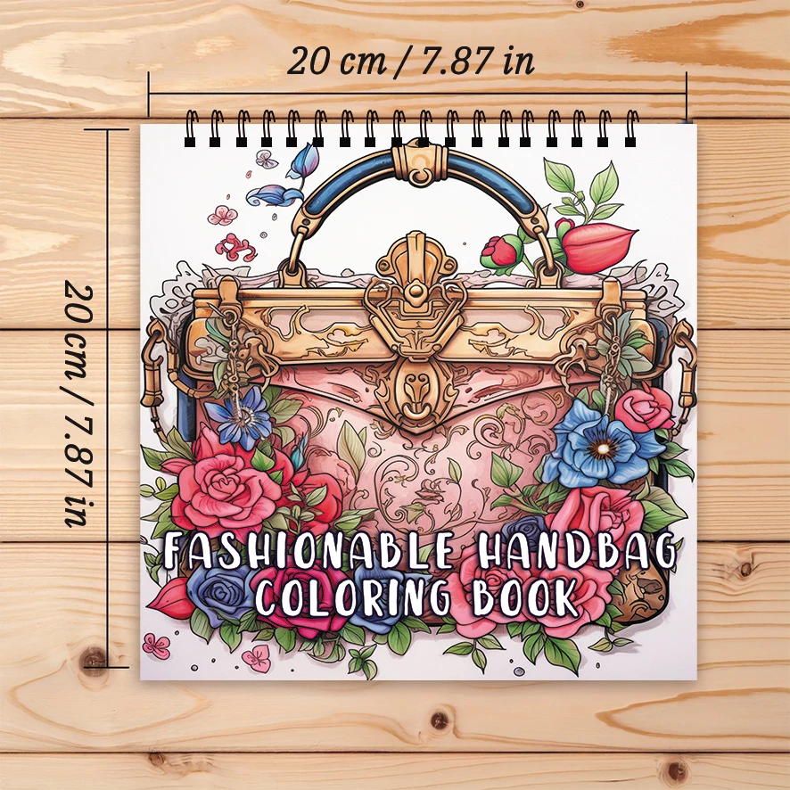 Coloring Book - 7.87x 7.87 Inch 32 Pages Fashion Clutch Coloring Book - Perfect Gift for Family or Friends