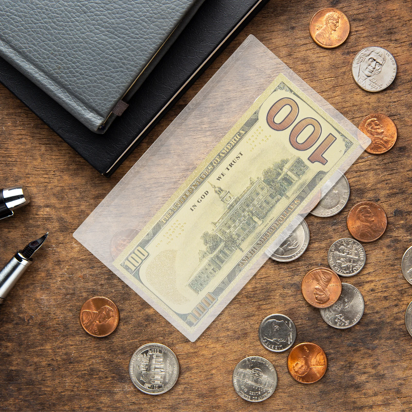 Fundas para monedas de 5 uds., soportes para dinero transparentes de plástico duro, Protector de dinero de papel, soportes para billetes, exhibición de moneda para coleccionista