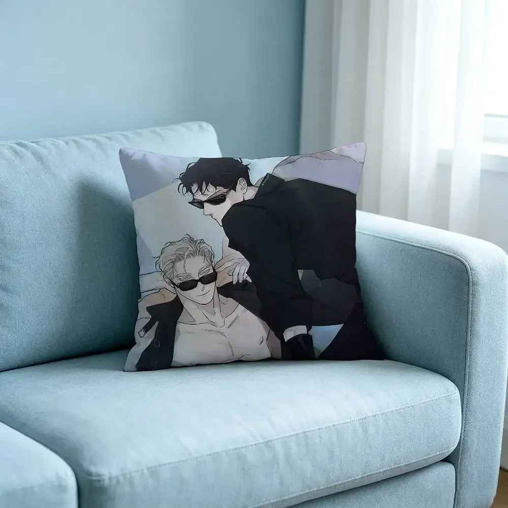 Korean Comics Collection Customizable Square Pillowcases, Stylish And Soft, Perfect For Beds, Cars, And Sofas.