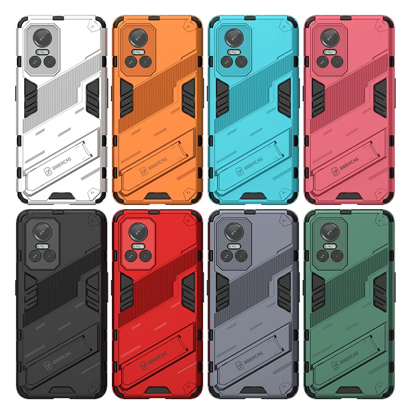 For Realme GT Neo 3 Case for Realme GT Neo 3 Cover Protective Shell Punk Armor Kickstand Back Phone Cover for Realme GT Neo3