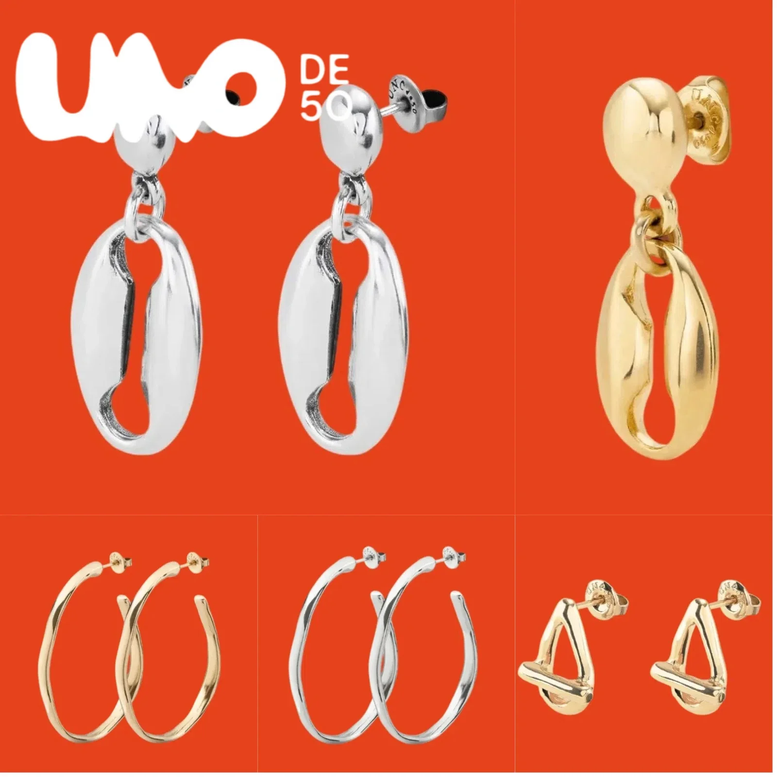 

2025 UNOde50 Premium Earrings: 24K Silver & Gold, Fashionable Look, Discounted Now