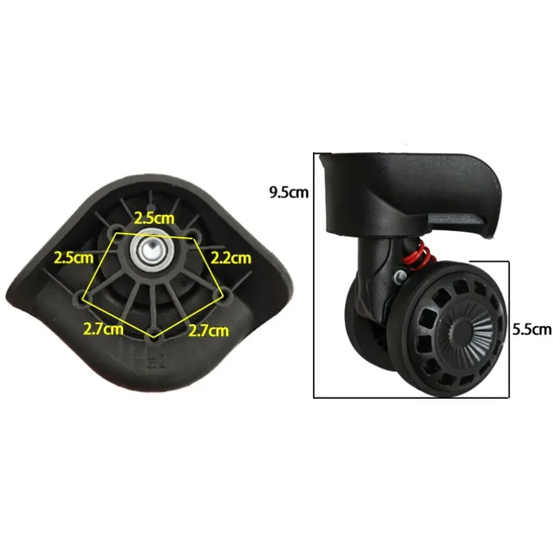 Luggage Wheel Replacement Trolley Case Universal Wheel Silent Wear Resistant Leather Case Accessories Replacement Suitcase