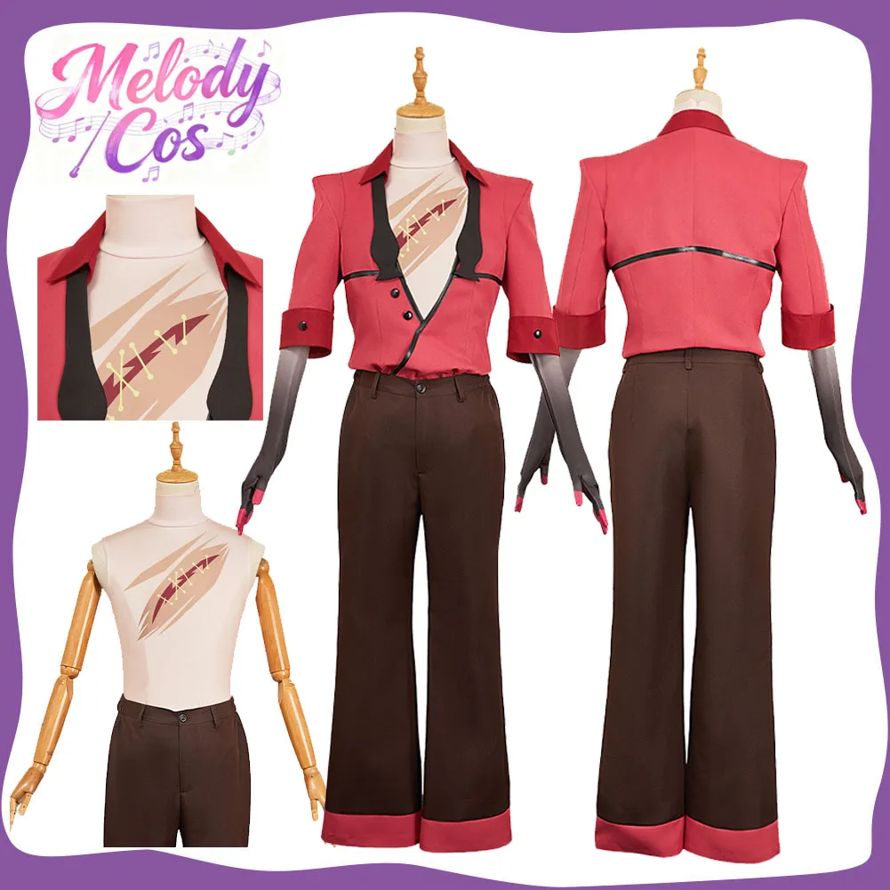 

Аластор Косплей Костюм 2025 Hell Inn Ролевая игра Взрослые мужчины Верхнее пальто Брюки Перчатки Одежда Хэллоуин Карнавальная вечеринка Одежда Костюм