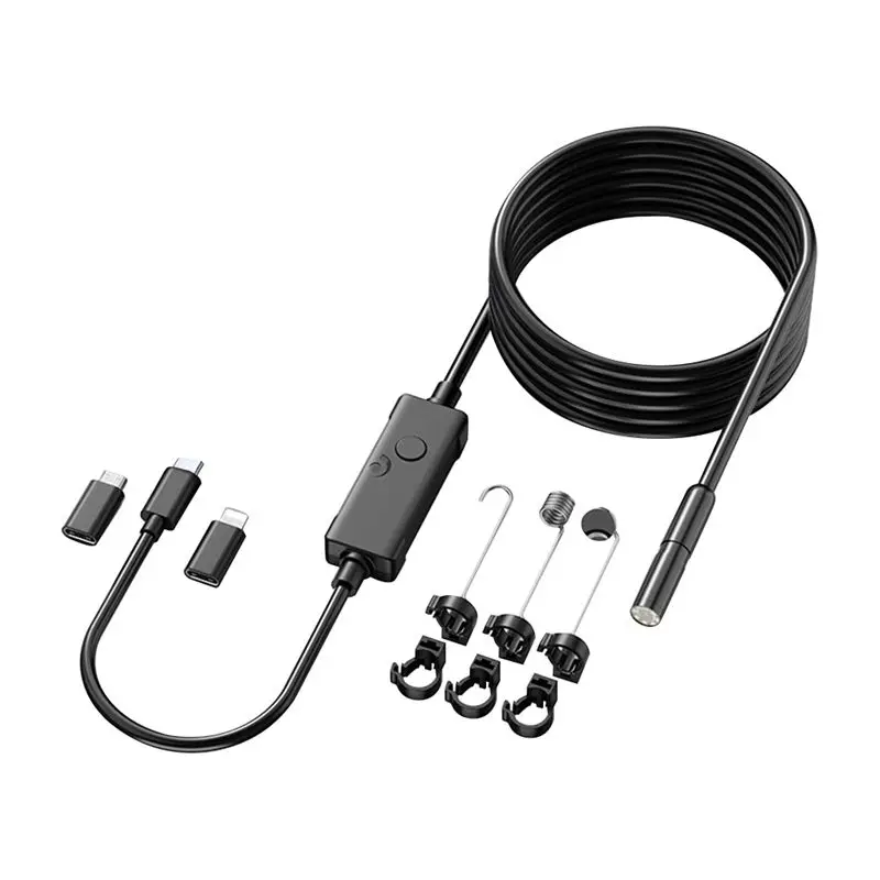 [LXYA68Z!] Repair Tools Car Diagnostic Tools 8Mm 8LED Camera Endoscope Type-C Micro-Type Adapter 5M Cable 2000K Pixels