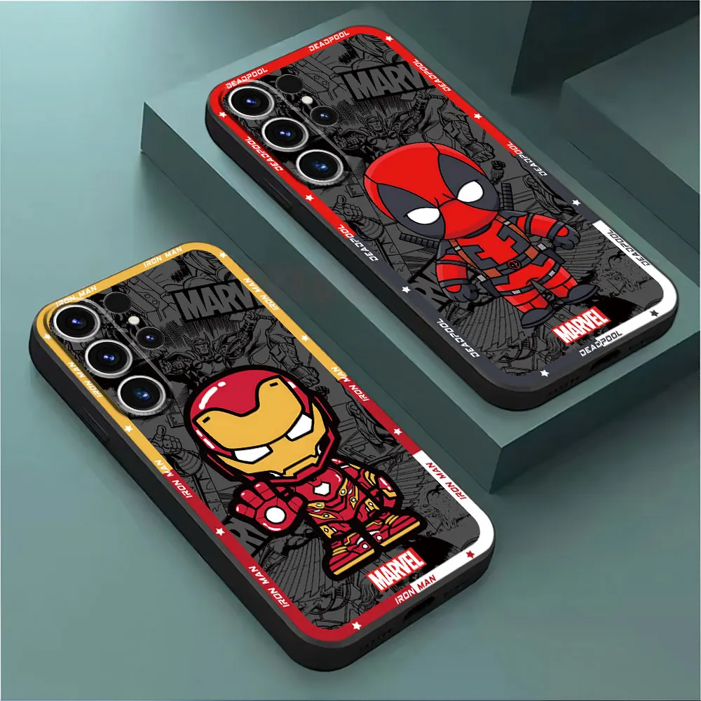 Case for Samsung Galaxy S24 Ultra S21 FE S22 Plus S23 Ultra S21 5G S20 S20 Ultra S22 Silicone Coque Marvel spiderman Cover