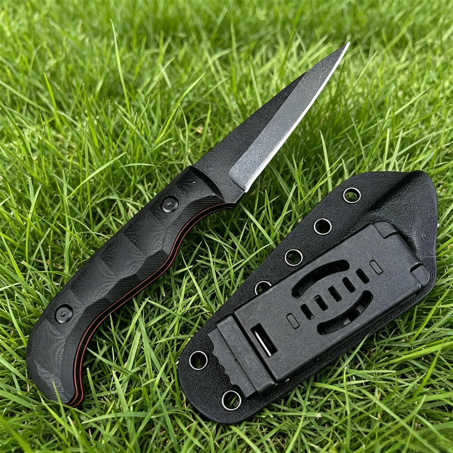 Functional Fixed Blade Knife, 8Cr13MoV Steel & G10 Handle with Sheath – Excellent for Camping, Bushcraft, and Wilderness Living
