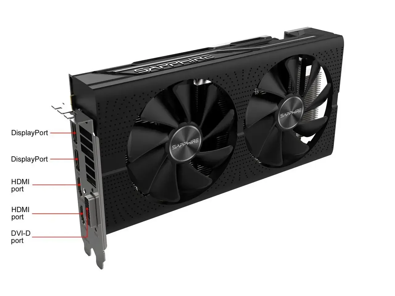 Sapphire-tarjeta gráfica RX580, 8GB, Nitro + VGA, RX 580, RX 590, 8GB, GPU