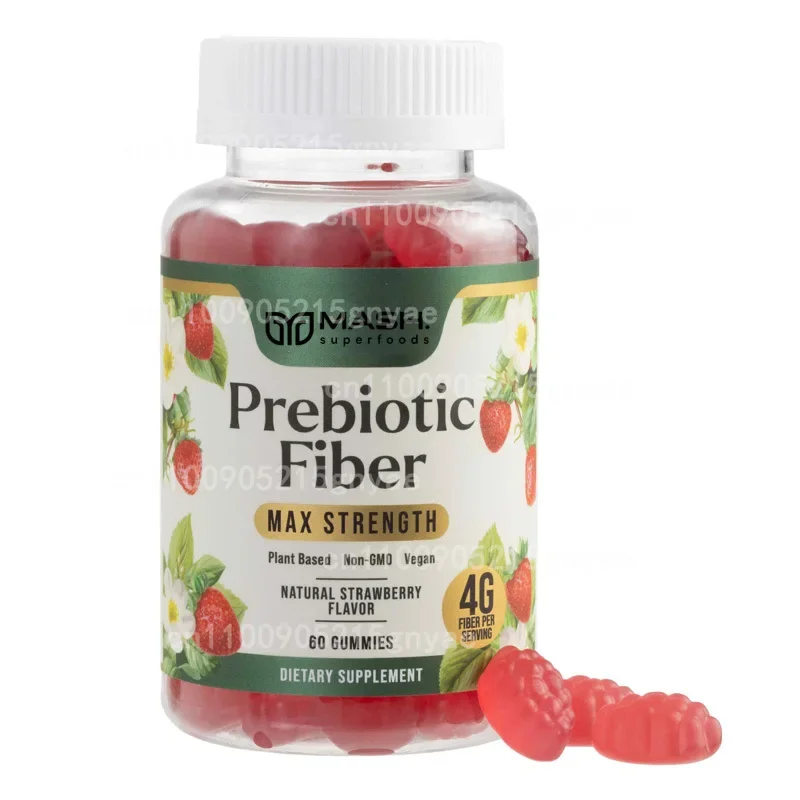 Prebiotic Clean Fiber Gummies | 60 Capsules (4g Fiber Per Serving), Promotes Digestive Health