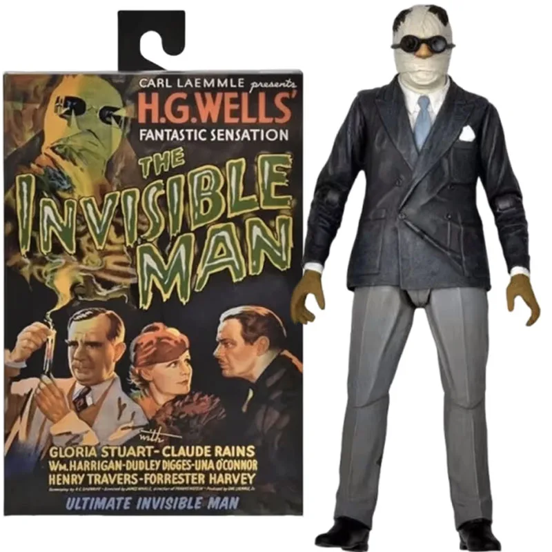 

Universal Monsters The Invisible Man Action Figure NECA 04818 Figuras Manga Figurine Toys 7-Inch Movable Model Doll Original