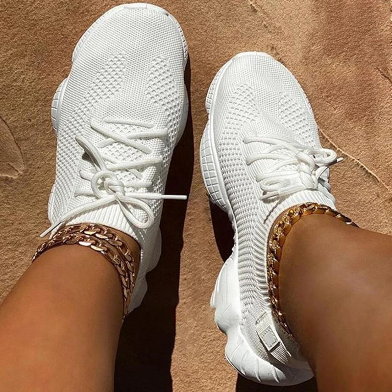 Woman Vulcanize Shoes Mesh Sneaker for Women Shoes Summer Breathable Platform Casual Fashion Sport Plus Size 44 Woman Shoes