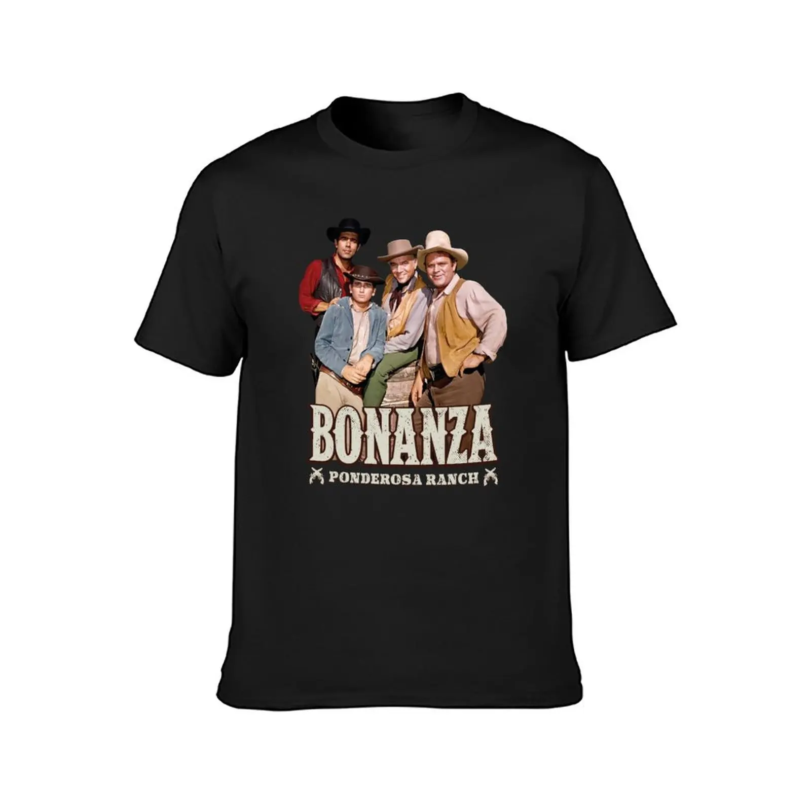 BONANZA / PONDEROSA RANCH T-Shirt customs design your own cute tops anime clothes plain men clothing