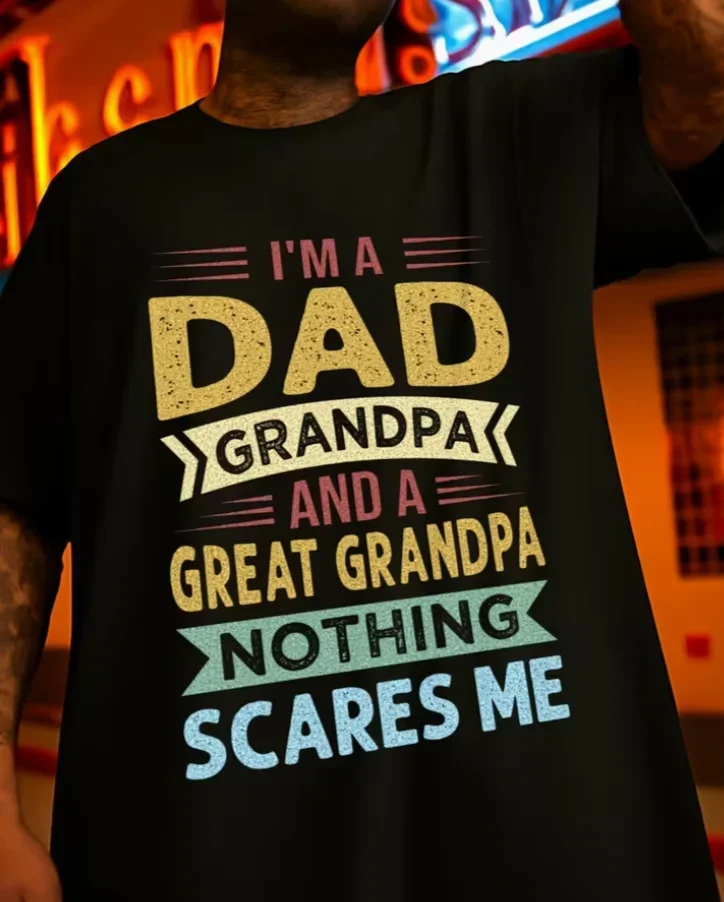 Grandpa'S Pride Dad Tshirts T-Shirt Mens Everyday Wear, Perfect for The Office, Dates, and Outings T Shirts for Summer Fall