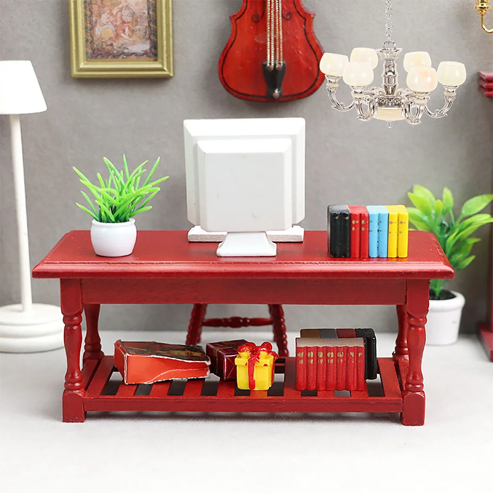 

2Pcs Mini Hanging Lamps Vintage Dollhouse Ceiling Lights Decorative Retro Miniature Furniture Accessories Miniature Hanging Lamp