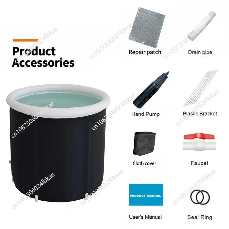 Wholesale Spot Outdoor Inflatable Folding Bathtub Household Adult Bath Bucket Athlete Ice Bath Folding Bathtub