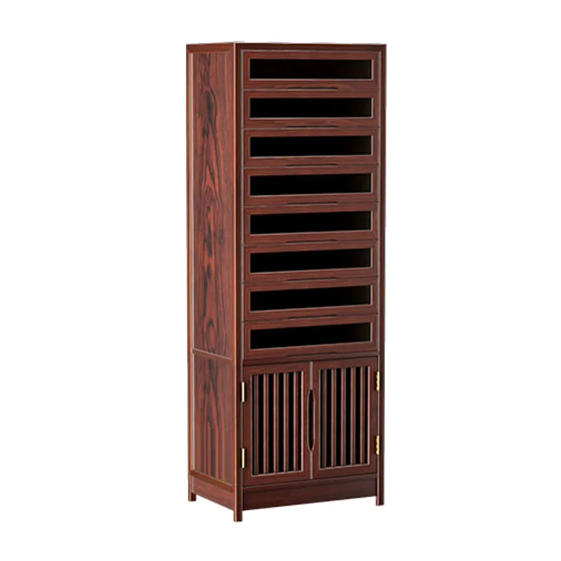 

New Chinese solid wood chest, tea set, tea set, multi-layer storage cabinet, tea room rack, advanced sense