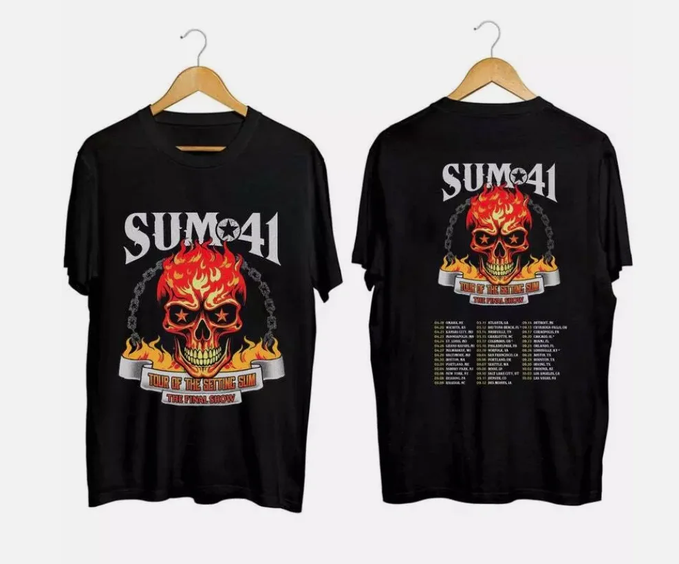 

Sum 41 2024-2025 Tour Shirt, Sum 41 Band Fan Shirt, Sum 41 2024 Concert T-Shirt