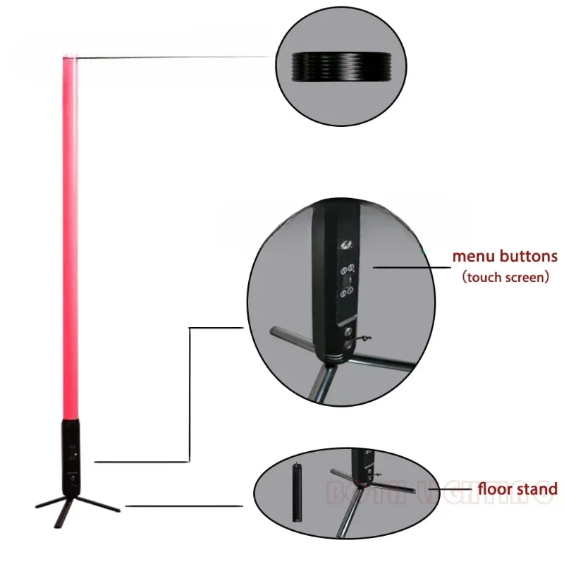 IP65 Wireless Battery Pixel led  Tube 360 tube Outdoor Dj Stage Lights Party Neon Tube