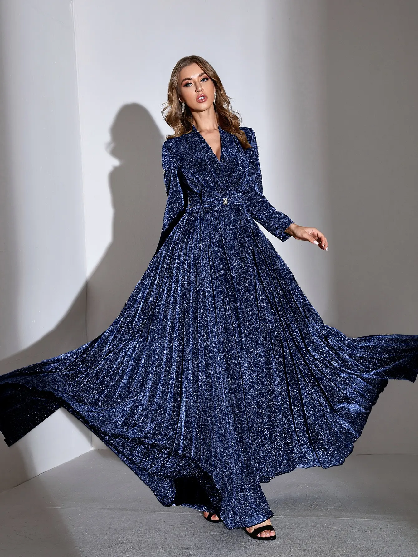 Mgiacy Vintage elegante plissierte große Schleife Kleid Abendkleid Ballkleid Party kleid