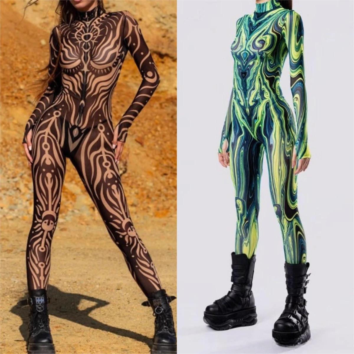 

Graffiti Abstract Line 3D Digital Printing Halloween Cosplay Costume for Adult Women Men Party Dress Up Jumpsuit