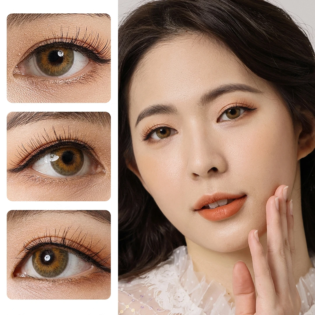 Hazel Contact Lens MYSTERY pupilentes de color Green Contact Lenses Colored Contact Lenses For Eyes 1Pair Eye Color Lens