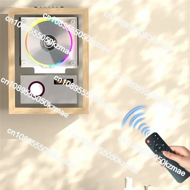 New Tech Music Frame CD Player-Dynamic Art Display With Wall-Mounted Bluetooth Speaker, LED Lighting, And Built-In Sound System