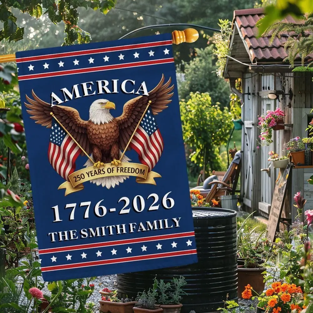 USA 250th Anniversary Garden Flag 1776-2026 Patriotic American Flag We The People Double Sided Vertical Outdoor Banner for 4 AAM