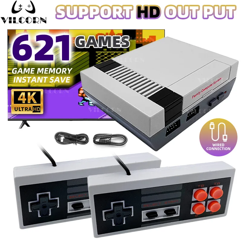 New Hdmi-Compatible Video Game Console For FC NES Retro Game Machine 620 Family Games Plug&Play TV Consola Kid Gift