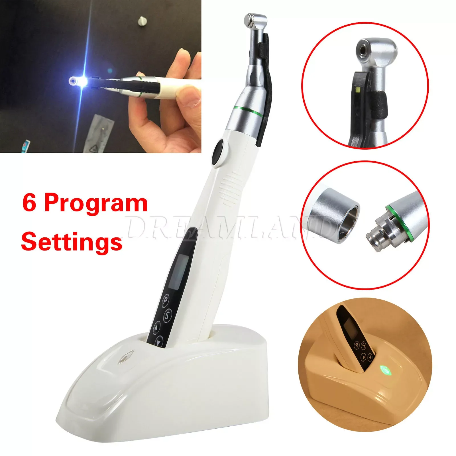 Wireless Reciprocating LED Dental Endo Motor 16:1 Root Canal Micromotor Cordless