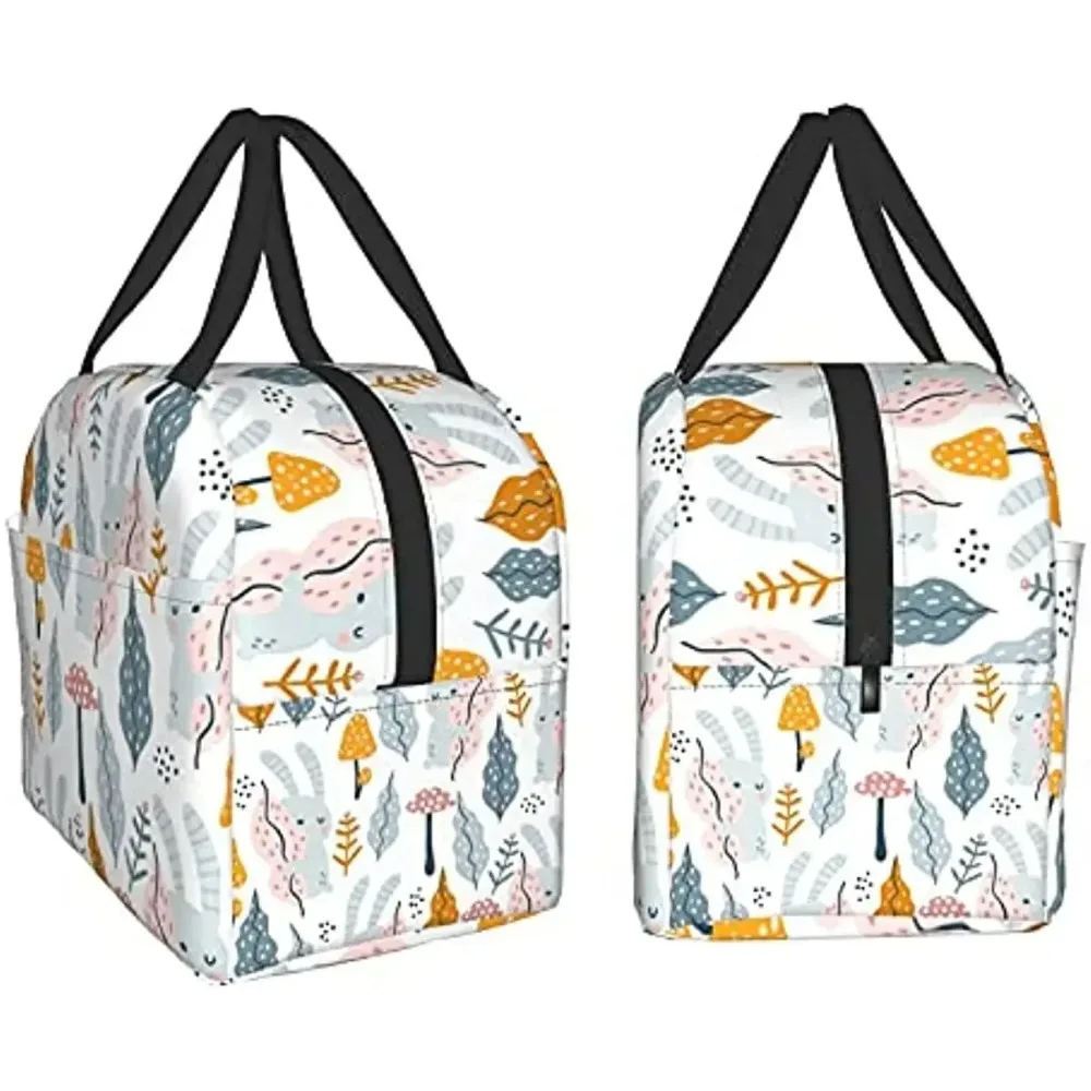 Cogumelo bonito coelho feminino sono almoço saco portátil almoço saco de refrigeração reutilizável para piquenique trabalho viagem escola ao ar livre