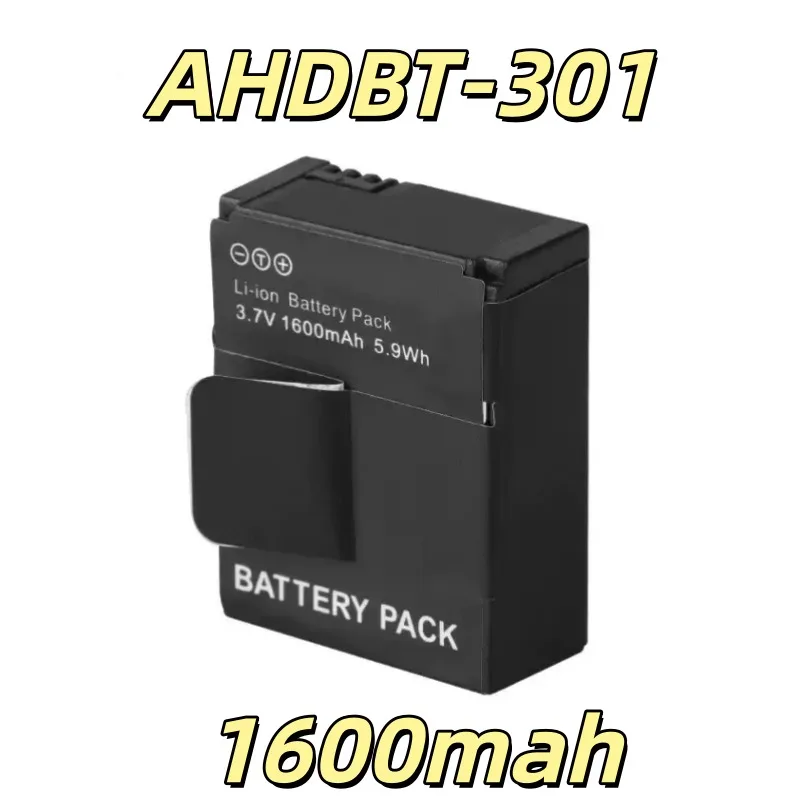 Replacement battery 3.7V 1300mah 1600MAH AHDBT-301 for Hero3+ camera battery 1pcs