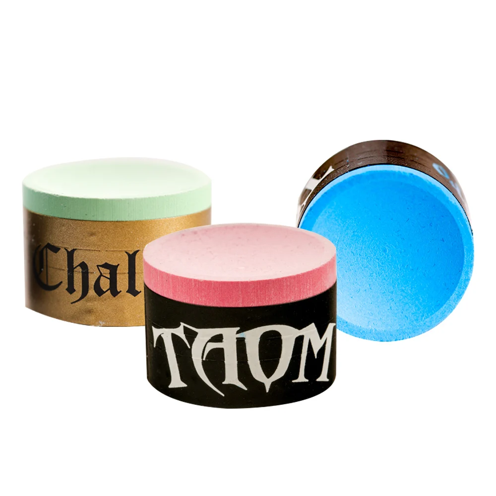 Original TAOM Chalk Round Blue Green Pink Colors Billiard Chalk Pool Chalk Snooker Chalk  Billiard Accessories