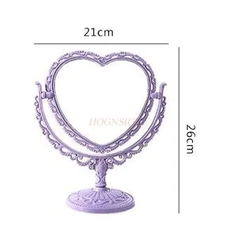 Love shaped dormitory desktop princess mirror desktop decoration makeup and dressing mirror