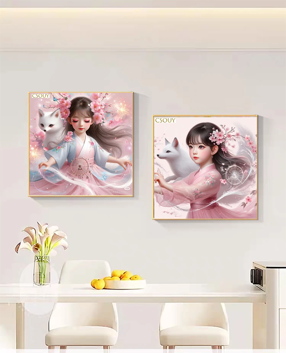 

Magic Array Girl Fox Fairy Dust Square Drill Full Diy Diamond Painting Cross Stitch Crystal Embroidery Mosaic Decor Needlework