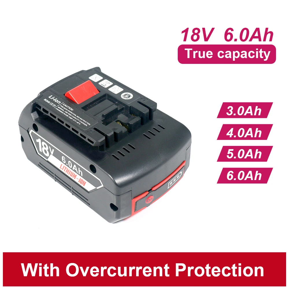

100% New For Bosch 18V battery, 18V 4Ah 4000mAh backup batteries, Draadloze professional system, BAT609 BAT618 GBA18V80 tool ba