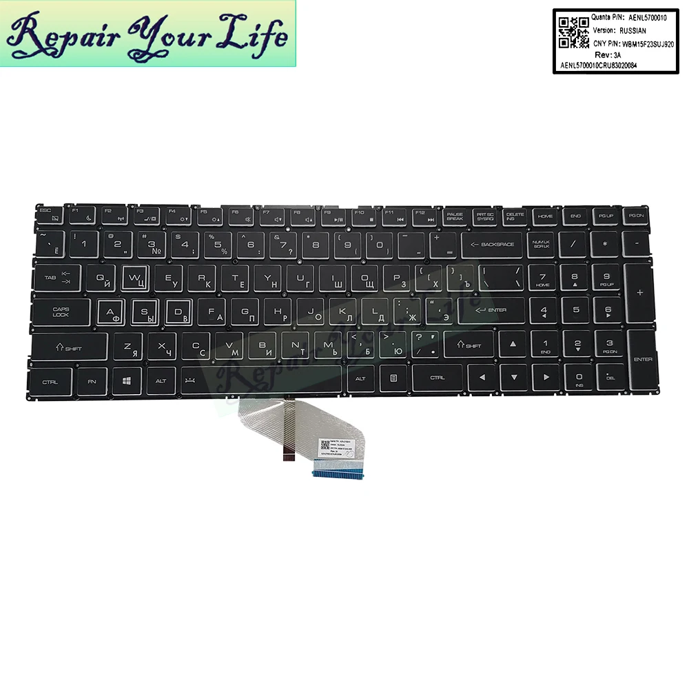 Imagem -04 - Teclado Retroiluminado para Thunderobot 911 ar d Onda 911 ar x xd xl xs x Caçador Selvagem d Eua Russo Espanhol Aenl5p00010