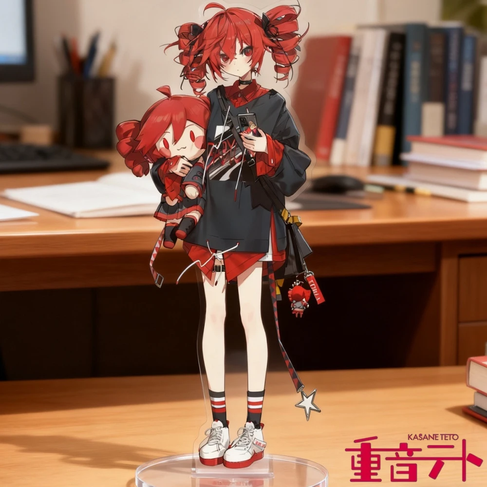 

Anime Kasane Teto Cosplay Stand Acrylic Standing Plate Cartoon Figure Desk Decoration Collection Unisex Party Props